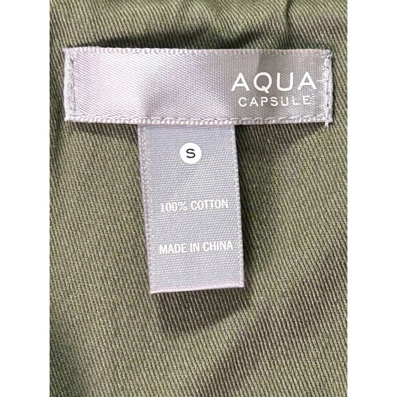 Olive Green Embroidered Floral Military Utility Jacket By Aqua Capsule Rugged - Picture 3 of 11
